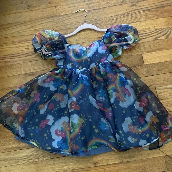 Care Bears Girls Babydoll Puff Dress - Size 6/7 - Picture 2 of 4